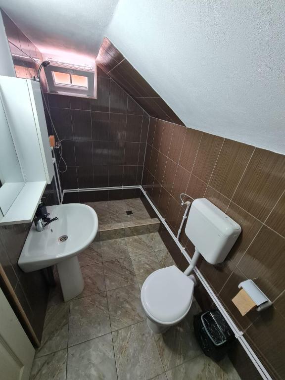 Koupelna v ubytování Casa Faurului