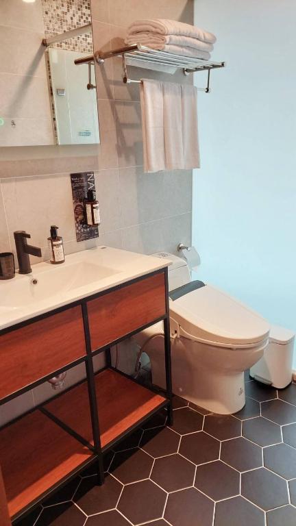 Koupelna v ubytování Jiaoxi Pusu Homestay