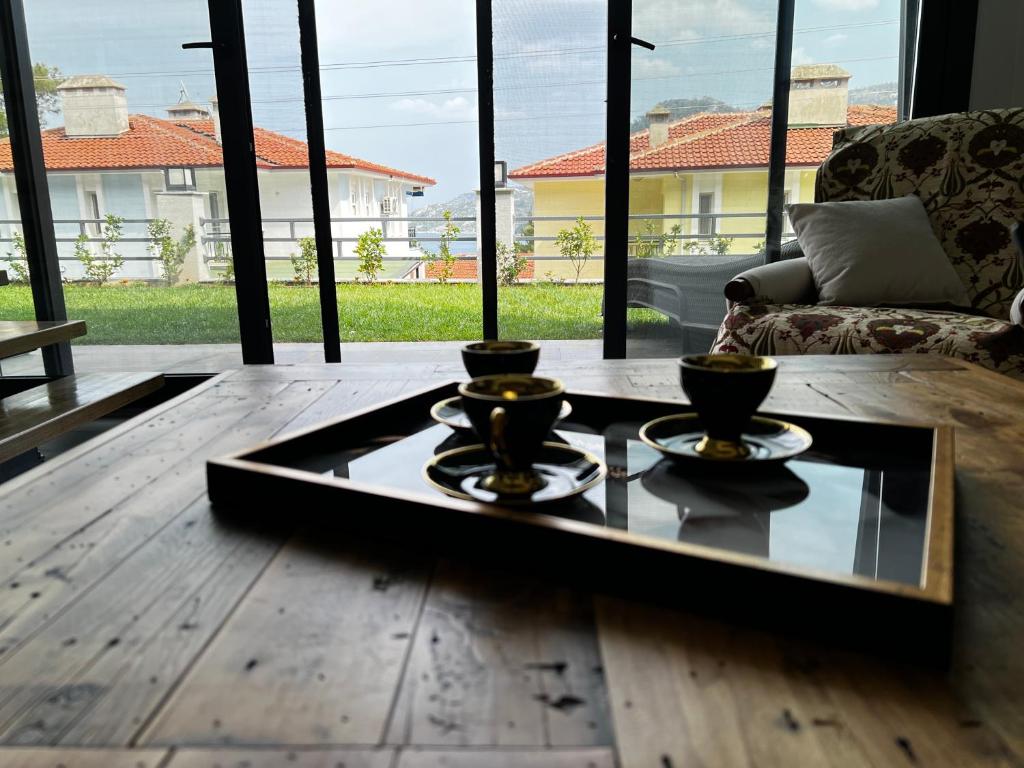 Posezení v ubytování Black Pearl Private Detached Villa with pool & Seaview