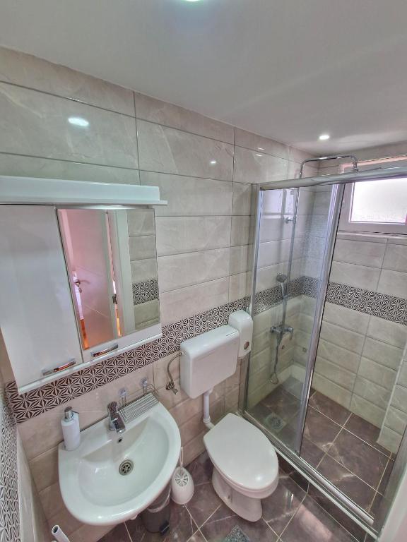 Koupelna v ubytování Apartman Cvetkovic