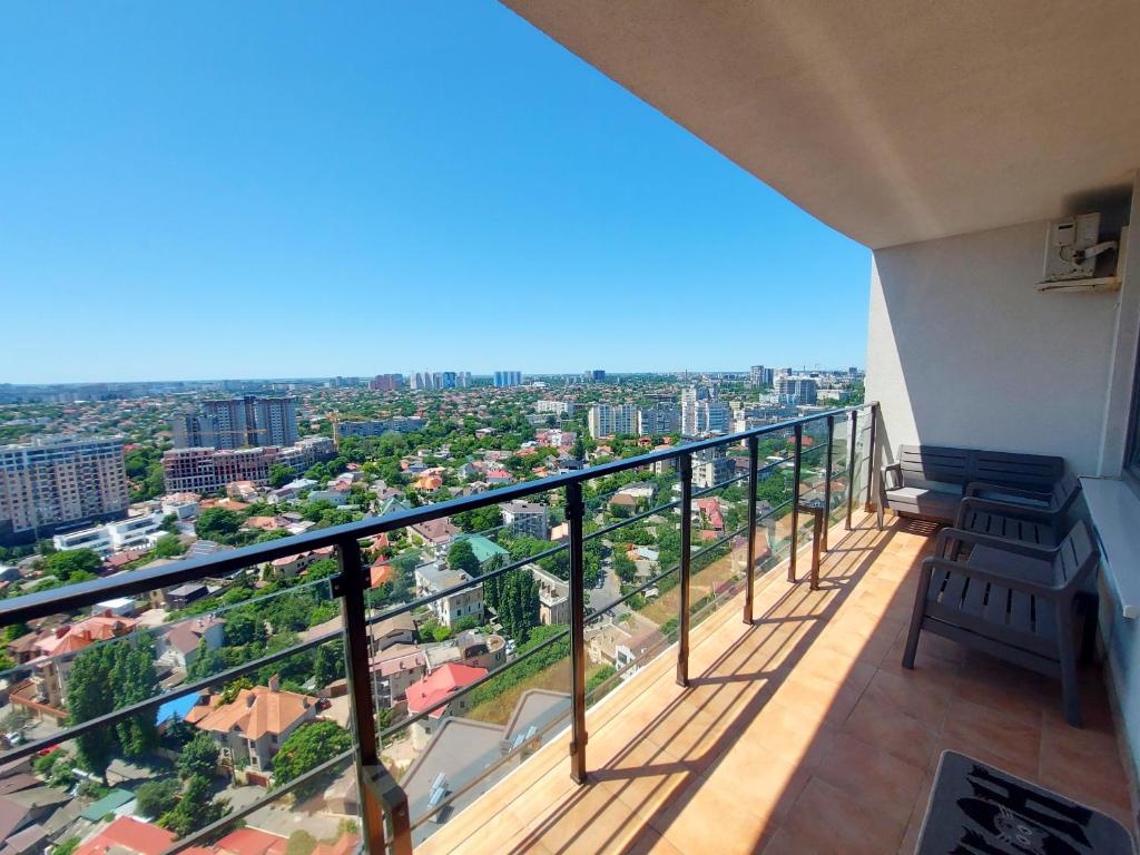 Un balcon sau o terasă la Апартаменты у Моря с Терассой в Аркадии