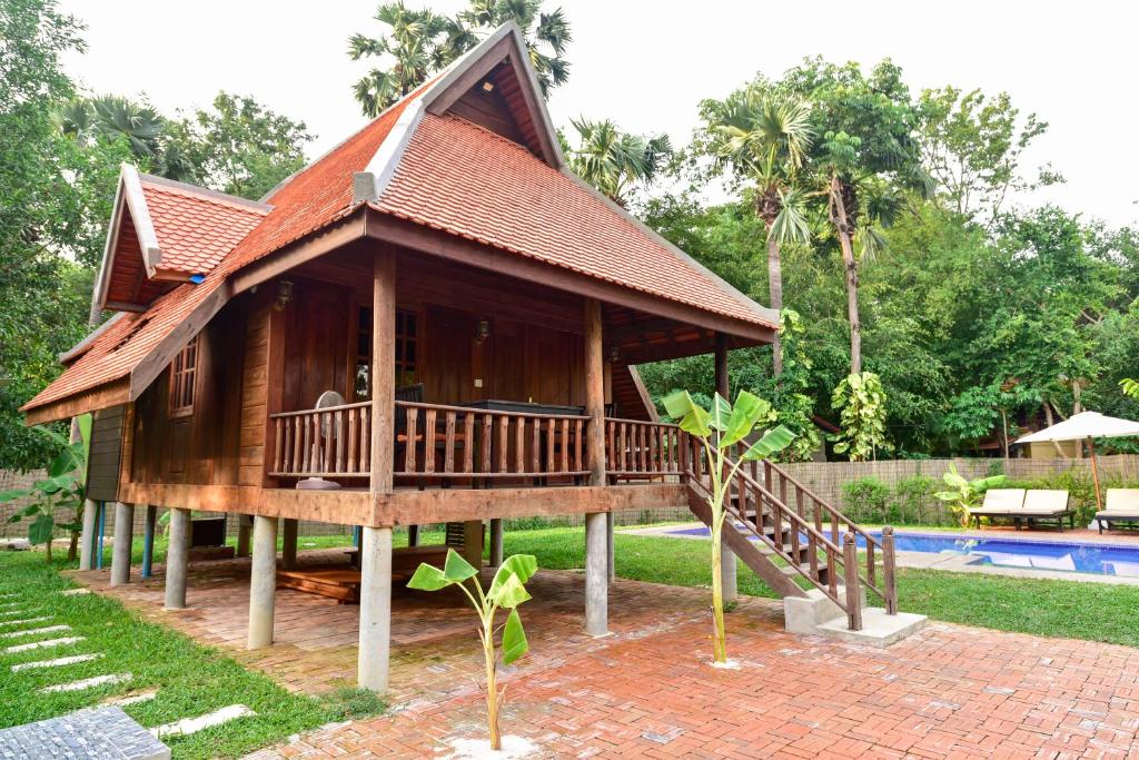Een tuin van Angkor Heart Bungalow