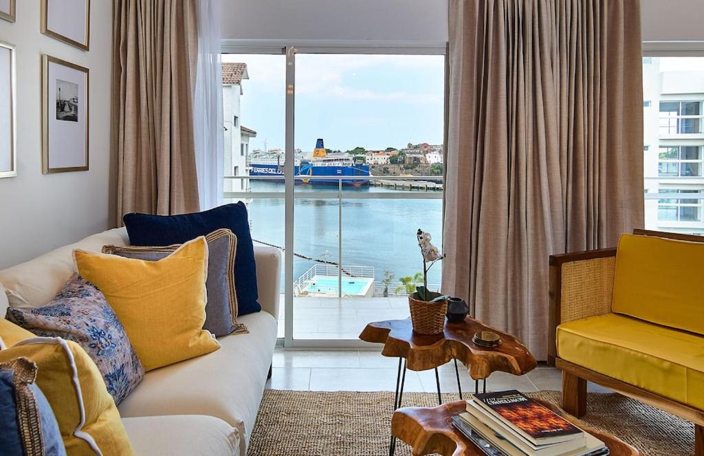 Waterfront views of Historic Zona Colonial in Riviera Colonial, Calero