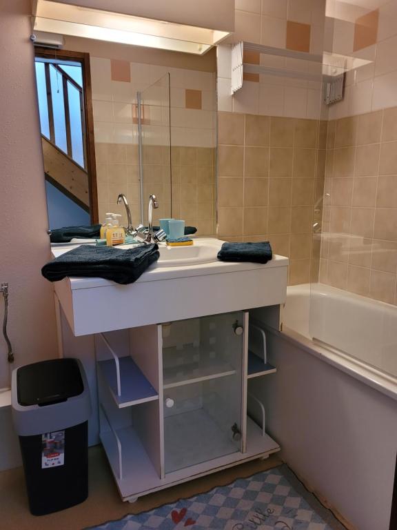 Koupelna v ubytování Duplex Métabief