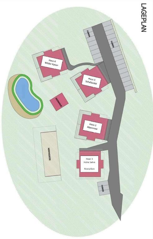 Půdorys ubytování Alpenchalets Oberlaiming