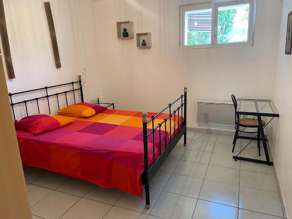 Postel nebo postele na pokoji v ubytování Mer et calme