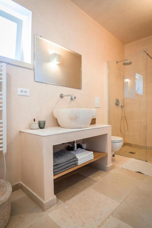 Koupelna v ubytování Villa Gufo