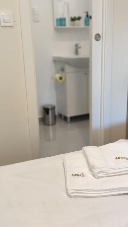 Postel nebo postele na pokoji v ubytování Mobile home Sofija