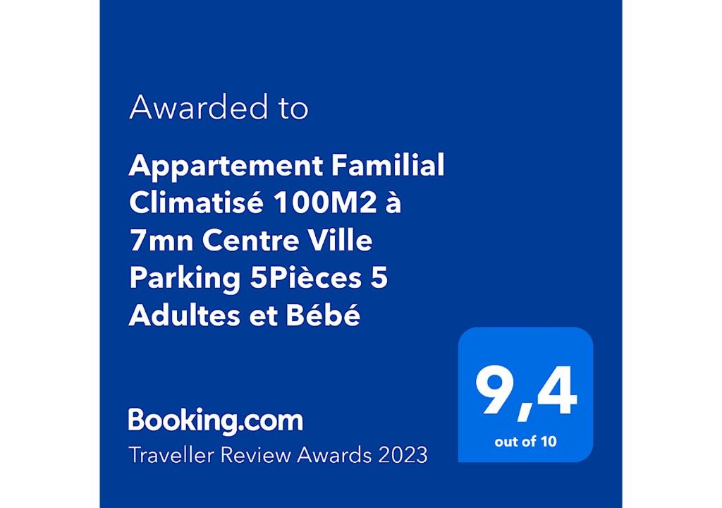 Appartement Climatisé 100M2 7mn Centre Ville Garage 5Pièces 5 Adultes Bébé  Arrivée Autonome, Dijon – Updated 2023 Prices