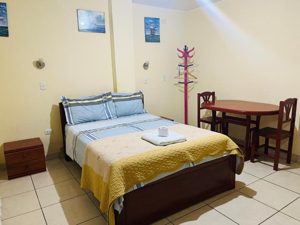 Postel nebo postele na pokoji v ubytování Sandel