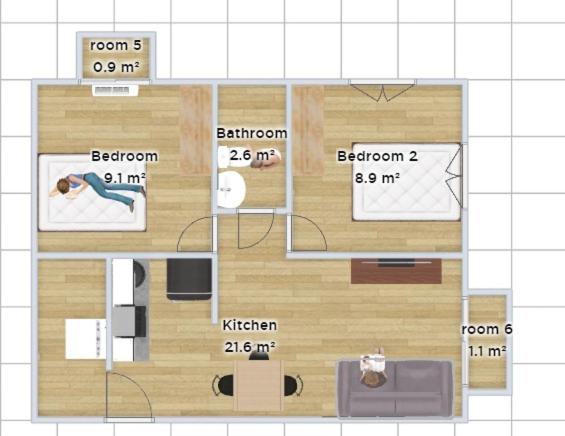 Planul etajului la Acogedor y elegante apartamento en Apartadó