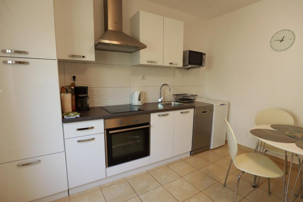 Kuchyň nebo kuchyňský kout v ubytování Accommodation Salvia