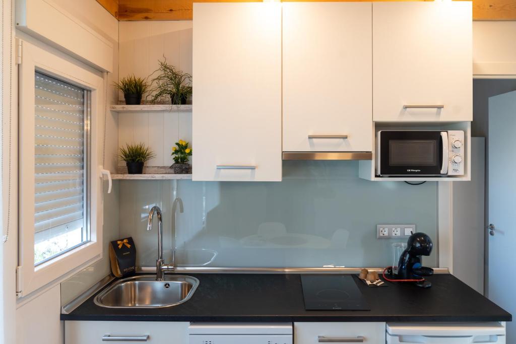 A kitchen or kitchenette at El BURGO DE OSMA ALOJAMIENTO RURAL VILLA BAGH