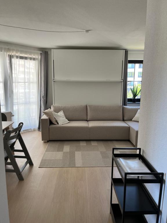 Posezení v ubytování Haus Titania Wohnung Meerblick