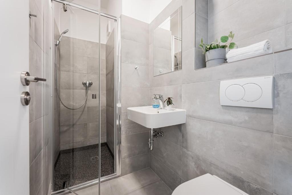 Koupelna v ubytování Self-service Hotel Ostaš Praha