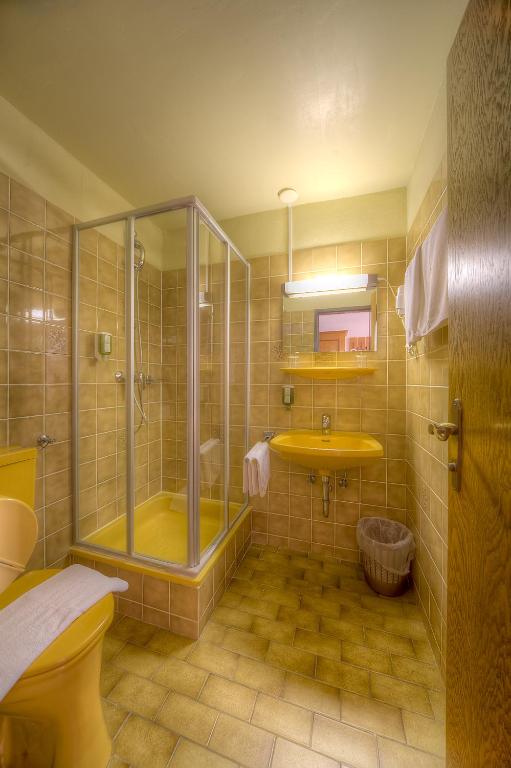 Koupelna v ubytování Burgenländerhof Hotel Garni