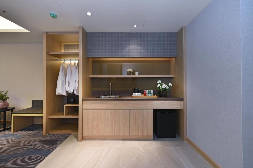 Kuchyň nebo kuchyňský kout v ubytování Fullon Poshtel - Kaohsiung