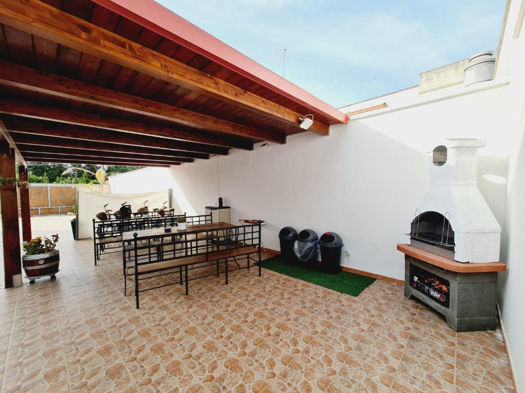 A patio or other outdoor area at Medusa room apartment