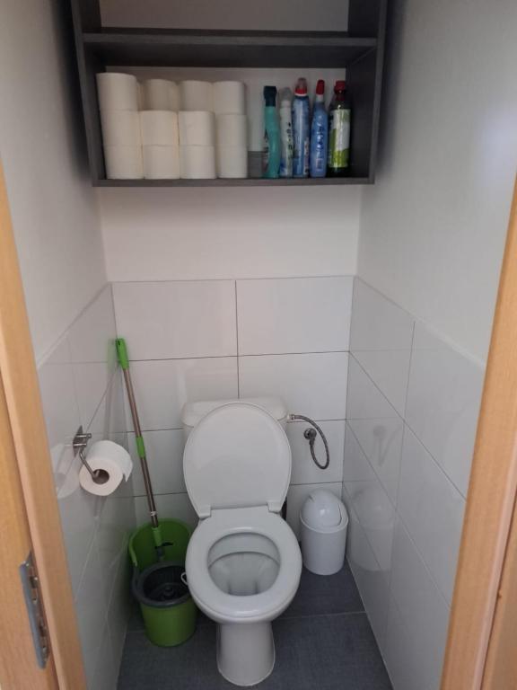 Koupelna v ubytování Apartmán pri Sokolovni