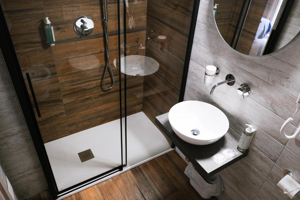 Koupelna v ubytování Hotel Vienna