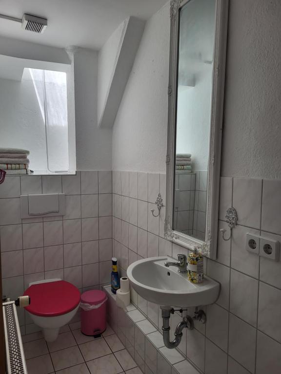 Koupelna v ubytování Elbblick