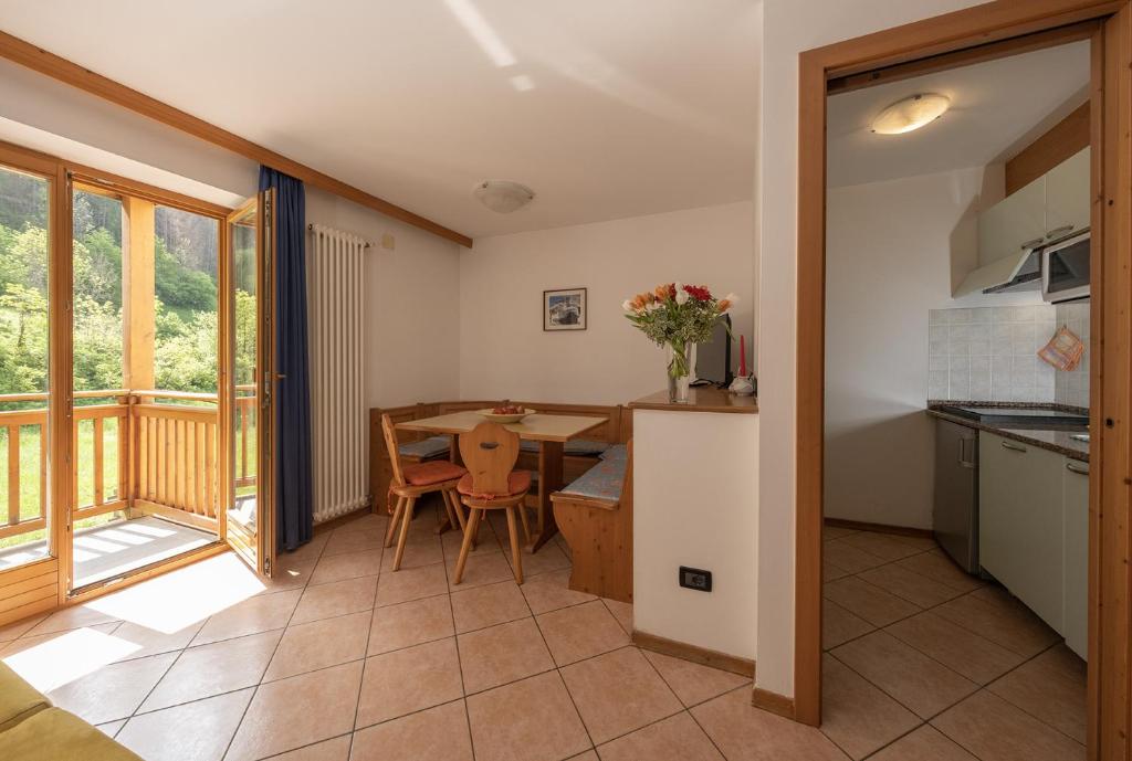 Kuchyň nebo kuchyňský kout v ubytování Residence Kristall- Fiemme Holidays