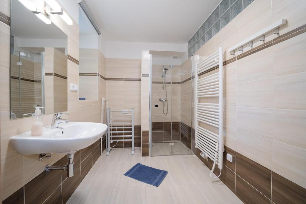 Koupelna v ubytování Šedivinské apartmány - rodinné apartmány v Orlických horách