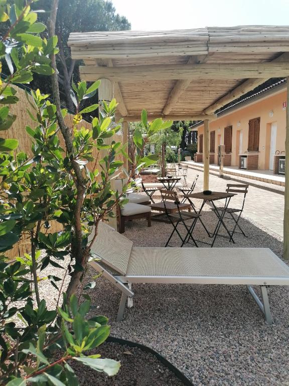 Patio nebo venkovní prostory v ubytování Hotel Le Palme