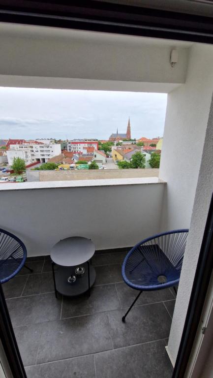 Balkón nebo terasa v ubytování XYZ-Osijek
