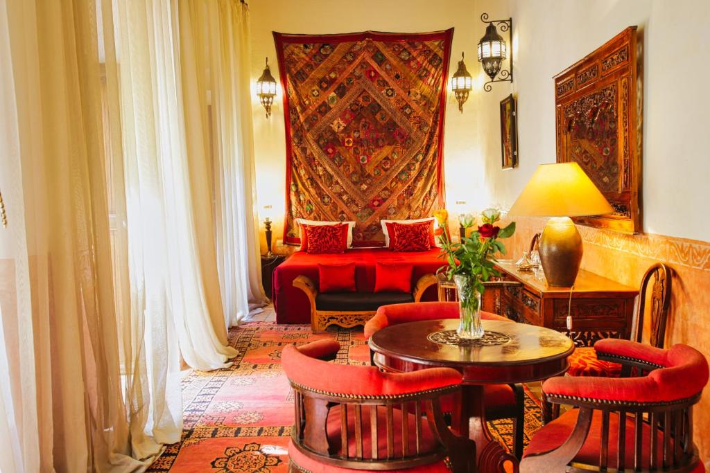 Posezení v ubytování Riad du Ciel Marrakech