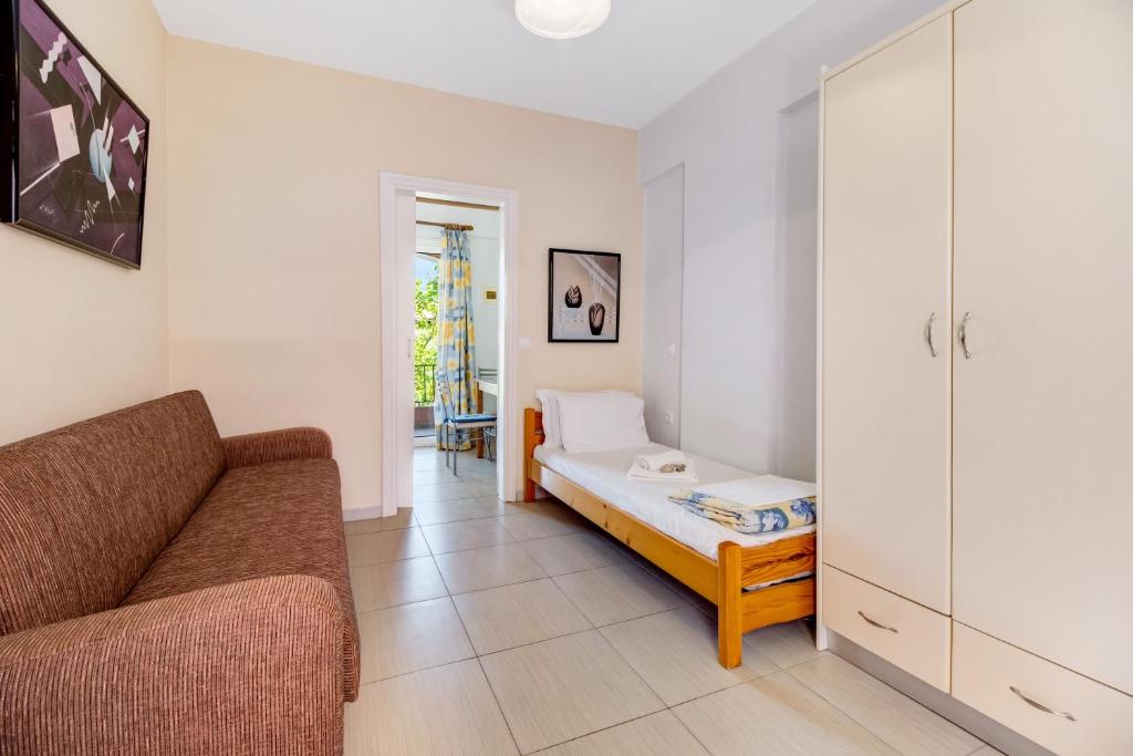 Posteľ alebo postele v izbe v ubytovaní Apollon Apartment