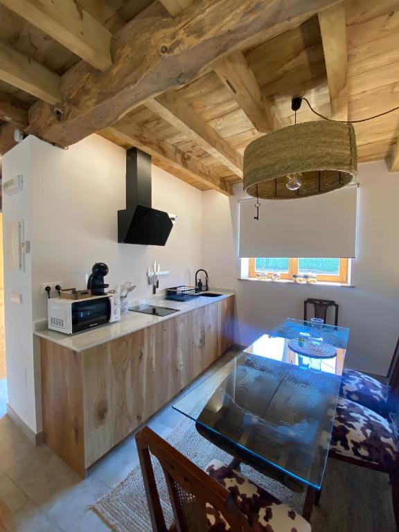 Kuchyň nebo kuchyňský kout v ubytování APARTAMENTOS KERCUS