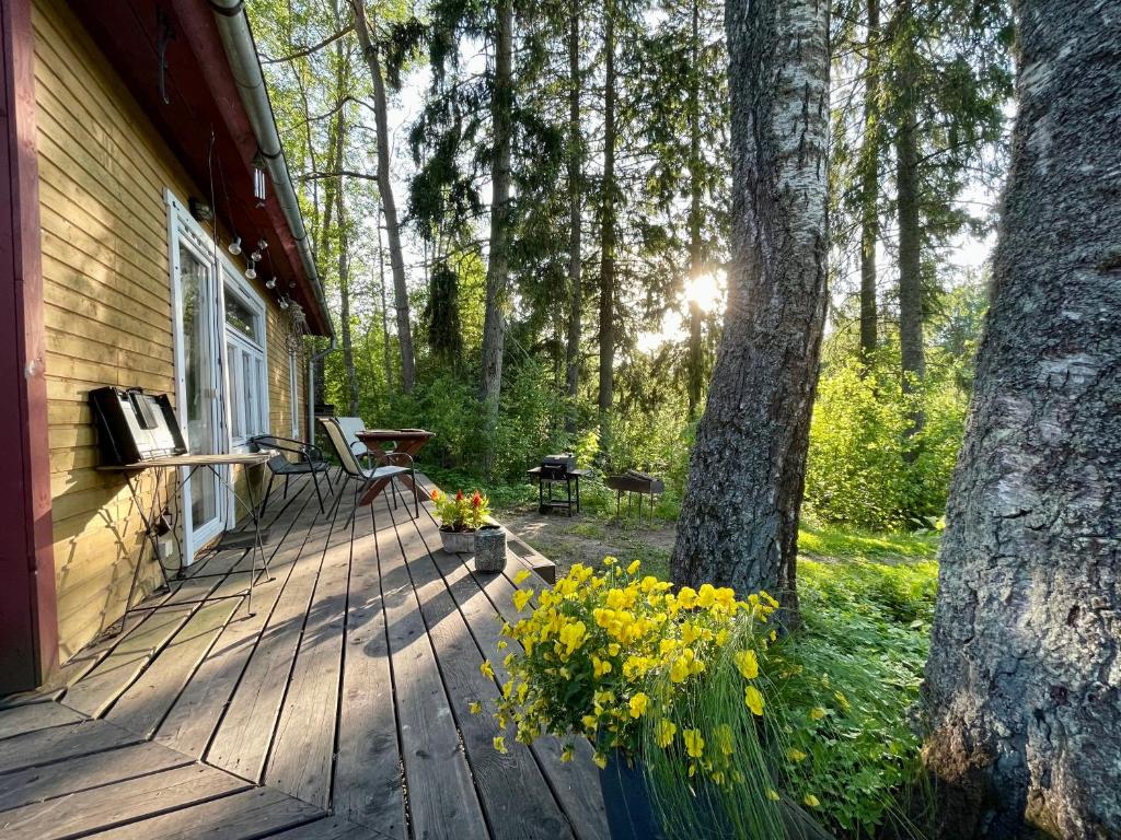 Zahrada ubytování Allika-Löövi Sauna Cabin