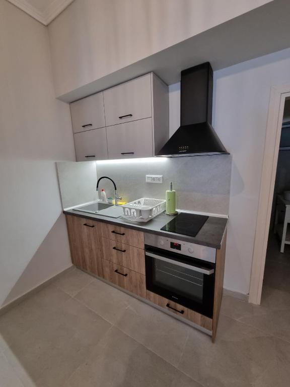 Kuchyň nebo kuchyňský kout v ubytování Estrella Rooms