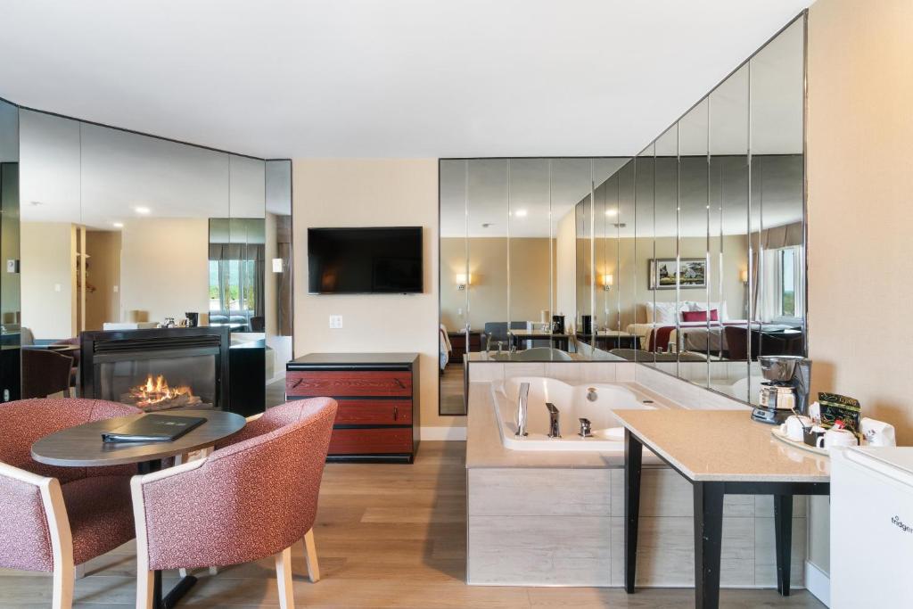 Posezení v ubytování Hotel Bromont