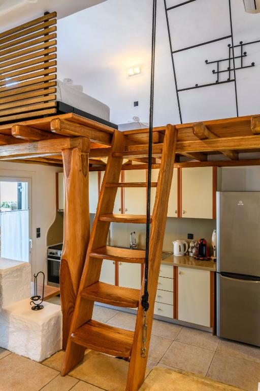 Kuchyň nebo kuchyňský kout v ubytování Aurora Mykonos Villas