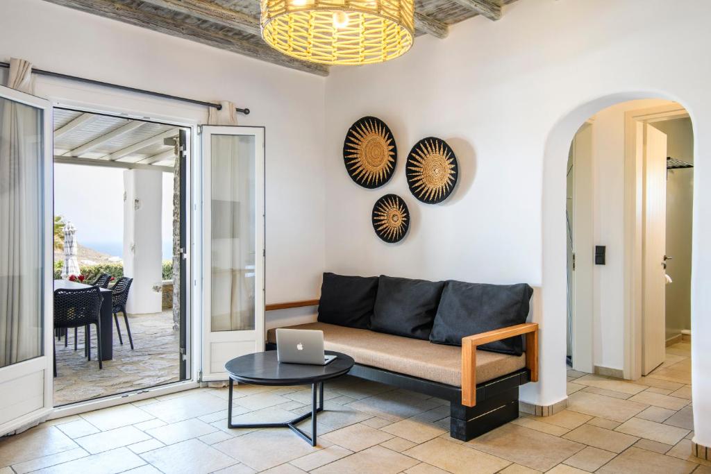 Posezení v ubytování Aurora Mykonos Villas