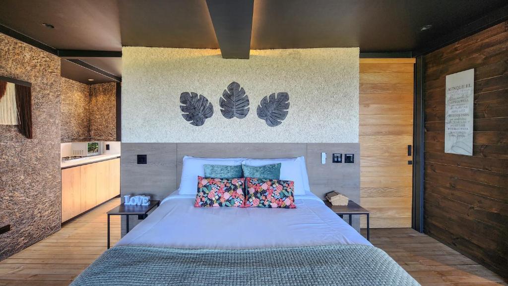 Postel nebo postele na pokoji v ubytování Cumbres Luxury Glamping