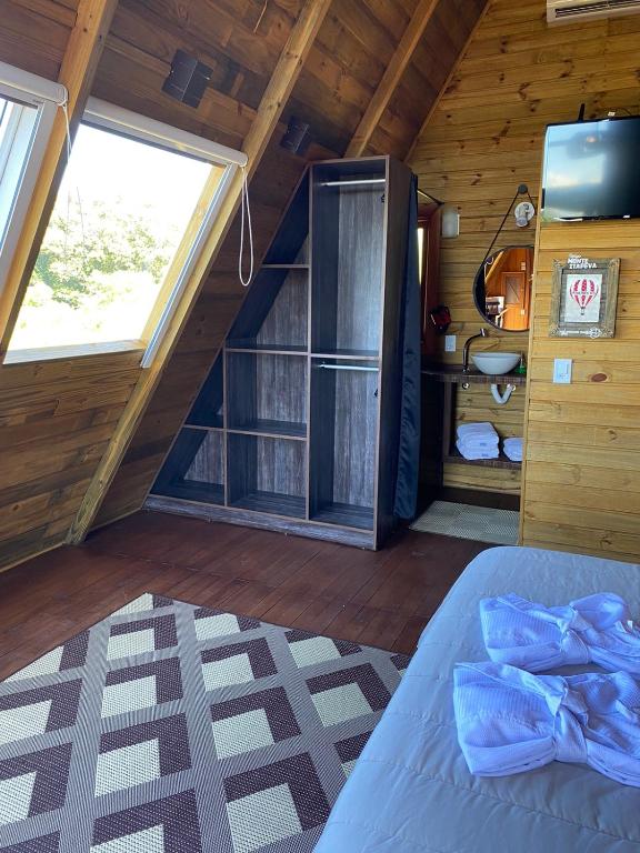 Postel nebo postele na pokoji v ubytování Refugio monte itapeva