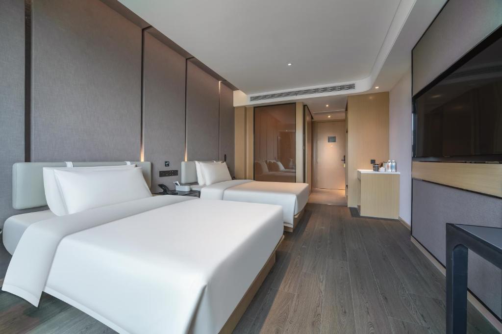 Atour Hotel Wuxi New District Nanchan Temple Scenic Area - Jimu Twin Room Met Uitzicht Op De Stad