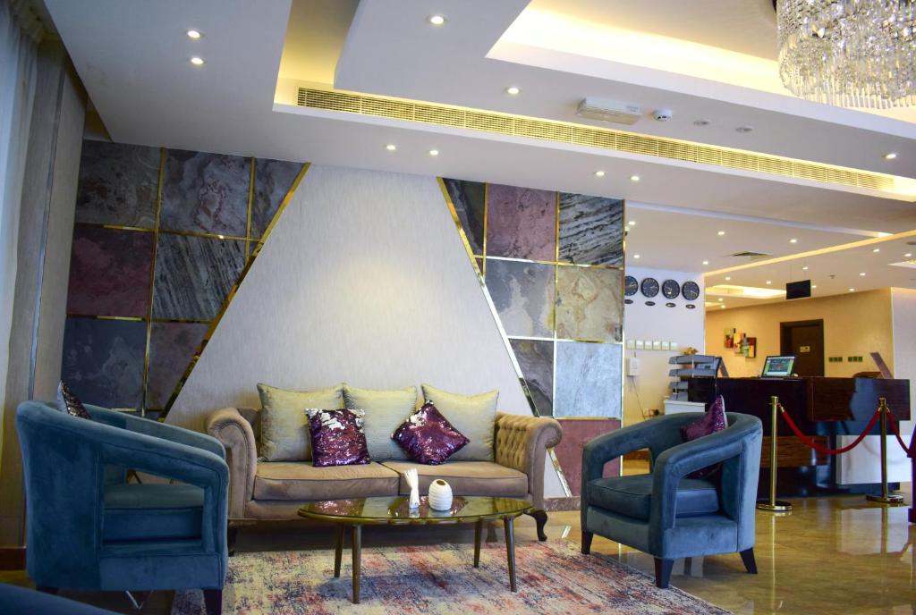 Posezení v ubytování The Secure Inn Hotel Muscat
