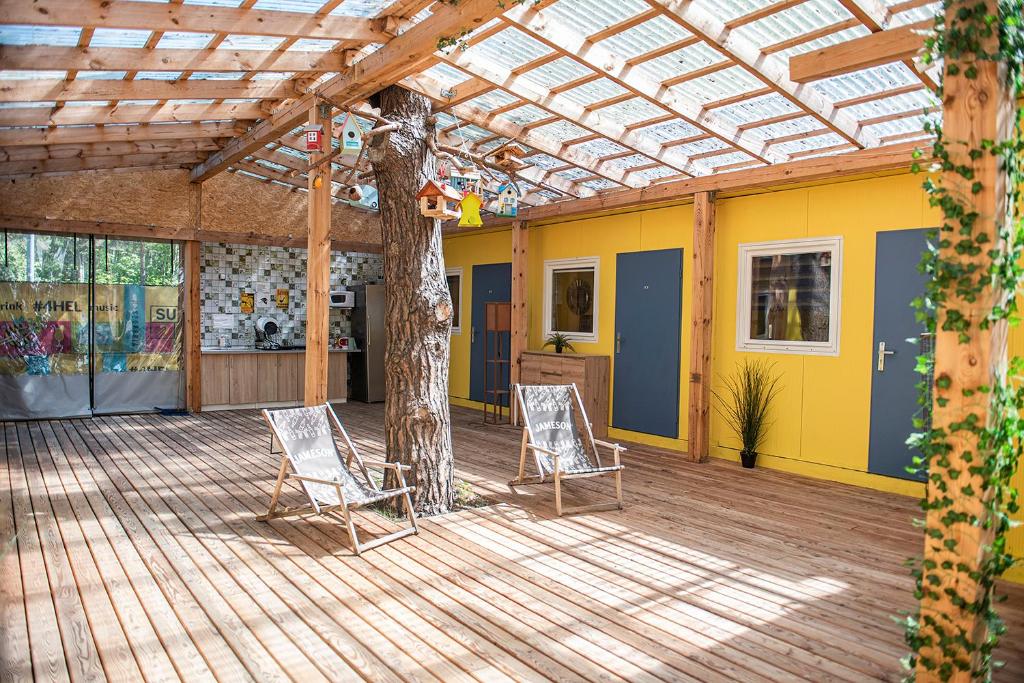 Patio nebo venkovní prostory v ubytování Maszoperia Sun4hel Kite & Wind & Surf