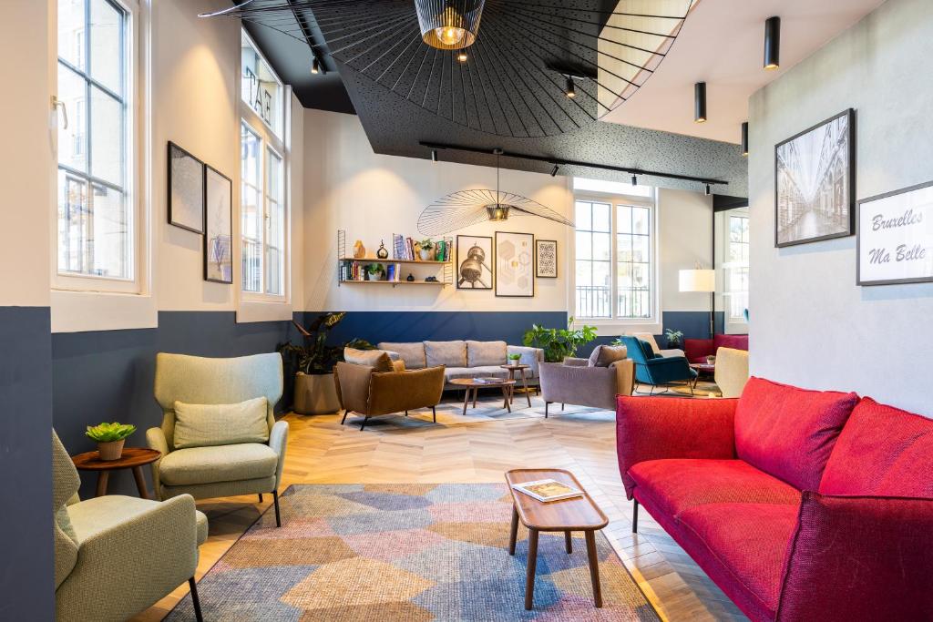 Posezení v ubytování Hotel Novotel Brussels Off Grand Place