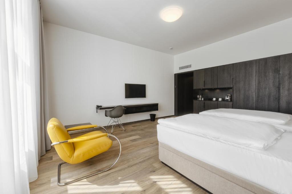 Cama o camas de una habitación en Theresian Hotel