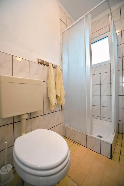 Koupelna v ubytování Apartmani Topolovec