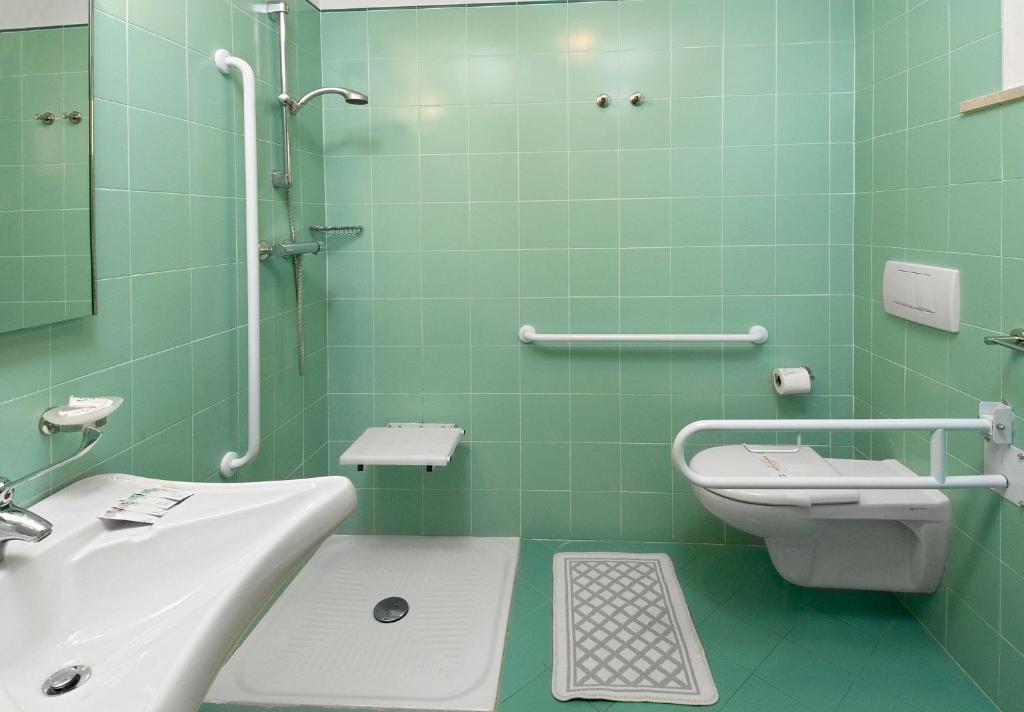 Koupelna v ubytování Hotel Belvedere