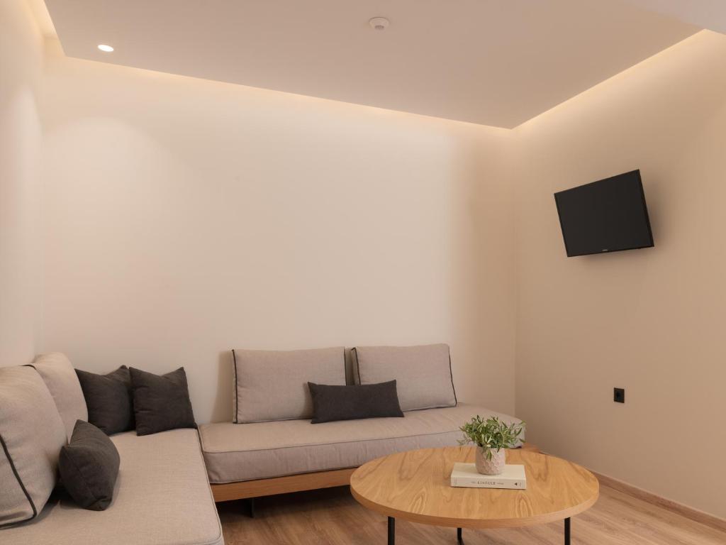TV a/nebo společenská místnost v ubytování Hotel Ideon