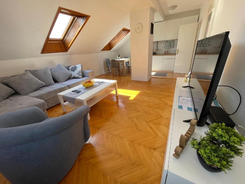 TV a/nebo společenská místnost v ubytování Apartment Sunshine