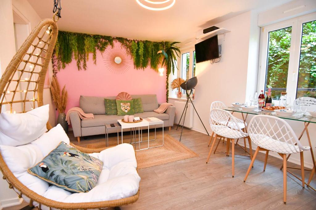 Χώρος καθιστικού στο Le Nid Cosy - En plein coeur de Sélestat