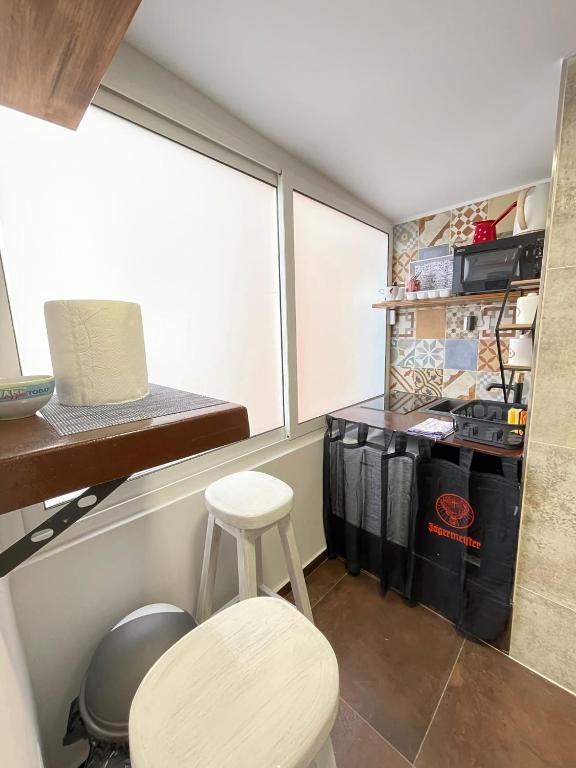Kuchyň nebo kuchyňský kout v ubytování Tequila Apartments